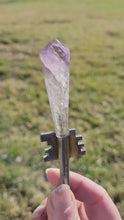 Load and play video in Gallery viewer, Large Antique Vintage Amethyst Crystal Wand Handmade OOAK
