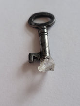 Load image into Gallery viewer, Antique Vintage Key with Phenacite Phenakite Handmade OOAK
