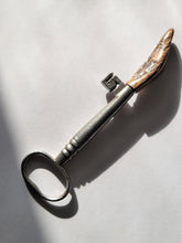 Load image into Gallery viewer, Antique Vintage Skeleton Key with Polished Petrified Wood Handmade OOAK
