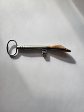 Load image into Gallery viewer, Antique Vintage Skeleton Key with Polished Petrified Wood Handmade OOAK
