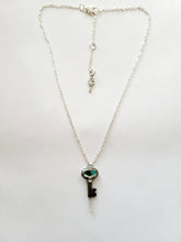 Load image into Gallery viewer, Antique Vintage Key with Turquoise &amp; Arkansas Quartz Handmade OOAK
