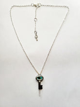 Load image into Gallery viewer, Antique Vintage Key with Turquoise &amp; Arkansas Quartz Handmade OOAK
