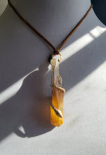 Load image into Gallery viewer, Limonite Quartz Wrapped with a Snake Handmade OOAK
