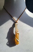 Load image into Gallery viewer, Limonite Quartz Wrapped with a Snake Handmade OOAK
