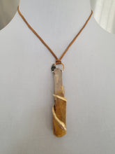 Load image into Gallery viewer, Limonite Quartz Wrapped with a Snake Handmade OOAK
