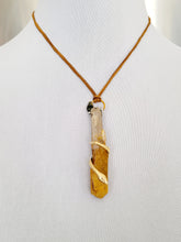 Load image into Gallery viewer, Limonite Quartz Wrapped with a Snake Handmade OOAK
