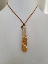 Load image into Gallery viewer, Limonite Quartz Wrapped with a Snake Handmade OOAK
