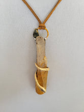 Load image into Gallery viewer, Limonite Quartz Wrapped with a Snake Handmade OOAK
