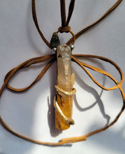 Load image into Gallery viewer, Limonite Quartz Wrapped with a Snake Handmade OOAK
