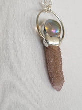 Load image into Gallery viewer, Aura Quartz Sphere Atop Light Smoky Amethyst Spirit QuartzHandmade OOAK
