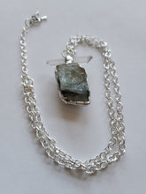 Load image into Gallery viewer, Blue Barite and Naturally Shaped Gray Lithium Handmade OOAK
