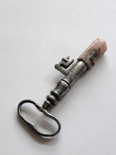 Load image into Gallery viewer, Antique Warrior Key with Fitted Pink Amethyst Handmade OOAK
