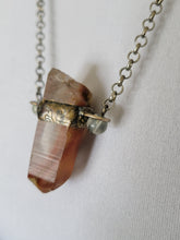 Load image into Gallery viewer, Angel Wing Amphibole Quartz with Prehnite Handmade OOAK
