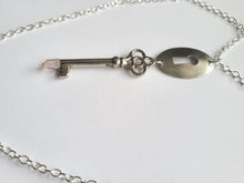 Load image into Gallery viewer, Vintage Steel Escutcheon and Key with Hand Fitted Faceted Ametrine Handmade OOAK
