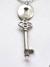 Load image into Gallery viewer, Vintage Steel Escutcheon and Key with Hand Fitted Faceted Ametrine Handmade OOAK
