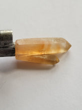 Load image into Gallery viewer, Antique Key with Papaya Quartz Twin Cluster Point Wand Handmade OOAK
