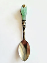 Load image into Gallery viewer, Aventurine Dragon Head Spoon with Faceted Pyrite and DT Citrine Handmade OOAK
