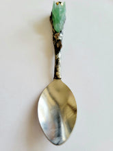 Load image into Gallery viewer, Aventurine Dragon Head Spoon with Faceted Pyrite and DT Citrine Handmade OOAK
