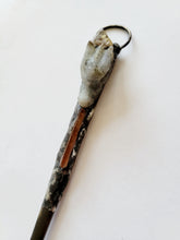 Load image into Gallery viewer, Labradorite Dragon Spoon with Rutile Natural Point and DT Tangerine Quartz Handmade OOAK
