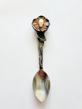 Load image into Gallery viewer, Orange Jade Flower Spoon with Bone Skull and Jade Leaf Handmade OOAK
