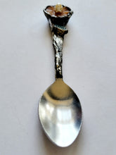 Load image into Gallery viewer, Orange Jade Flower Spoon with Bone Skull and Jade Leaf Handmade OOAK
