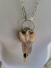 Load image into Gallery viewer, Large Flower Agate Dragon Head with Flower Agate Point Handmade OOAK
