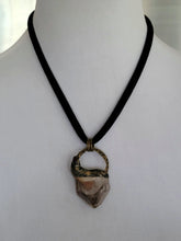 Load image into Gallery viewer, Tabby Quartz with Hematite Inclusions with GarnetHandmade OOAK
