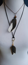 Load image into Gallery viewer, Feather and Tigereye Pendant Necklace Handmade
