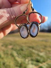 Load image into Gallery viewer, Baby Geode Earrings Handmade OOAK
