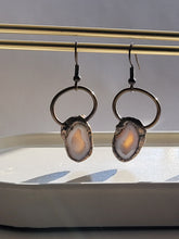 Load image into Gallery viewer, Baby Geode Earrings Handmade OOAK
