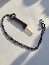 Load image into Gallery viewer, Antique Key with Hand Fitted with Light Golden Healer Quartz Point Handmade OOAK
