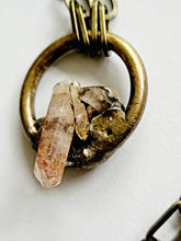 Load image into Gallery viewer, Mini Hemitite Included Quartz Cluster Necklace Handmade  OOAK
