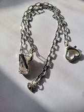 Load image into Gallery viewer, Raw Natural Quartz with Black Tourmaline Necklace Handmade  OOAK
