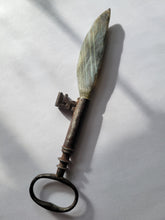 Load image into Gallery viewer, Hand Shaped From Raw Labradorite Blade Key Handmade OOAK
