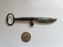 Load image into Gallery viewer, Hand Shaped From Raw Labradorite Blade Key Handmade OOAK
