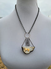 Load image into Gallery viewer, Druzy Agate with Two Carved Bone Skulls &quot;The Lovers&quot;Handmade OOAK
