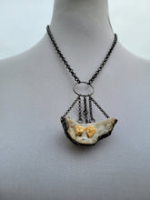 Load image into Gallery viewer, Druzy Agate with Two Carved Bone Skulls &quot;The Lovers&quot;Handmade OOAK
