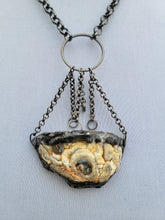 Load image into Gallery viewer, Druzy Agate with Two Carved Bone Skulls &quot;The Lovers&quot;Handmade OOAK
