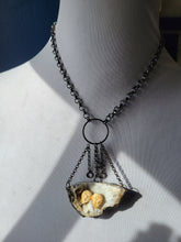 Load image into Gallery viewer, Druzy Agate with Two Carved Bone Skulls &quot;The Lovers&quot;Handmade OOAK
