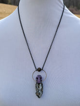 Load image into Gallery viewer, Druzy Agate with Lepidolite Skull Handmade OOAK
