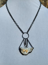 Load image into Gallery viewer, Druzy Agate with Two Carved Bone Skulls &quot;The Lovers&quot;Handmade OOAK
