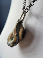 Load image into Gallery viewer, Shimmer Agate Geode with Flourite Dragon and Wello Opal Handmade OOAK
