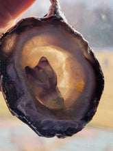 Load image into Gallery viewer, Shimmer Agate Geode with Flourite Dragon and Wello Opal Handmade OOAK
