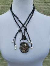 Load image into Gallery viewer, Funky Agate with Pearl Carved Skull Handmade OOAK
