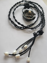 Load image into Gallery viewer, Funky Agate with Pearl Carved Skull Handmade OOAK
