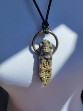 Load image into Gallery viewer, Reserved Blood Stone Skull and Green Grape Agate Handmade OOAK
