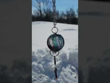 Load and play video in Gallery viewer, Carved Fluorite with Two Crystal Keys Pink Amethyst and Clear QuartzNecklace Handmade OOAK
