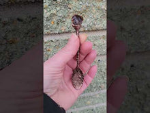 Load and play video in Gallery viewer, Vintage Style Spoon Topped with Fire Agate Handmade OOAK
